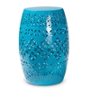 Baxton Studio Lavinia Modern and Contemporary Blue Finished Metal Outdoor Side Table